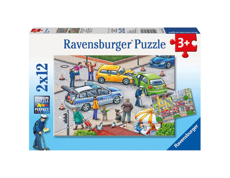 2x12pc Ravensburger Blue Lights on the Way Jigsaw Themed Puzzle Play Toy 3+