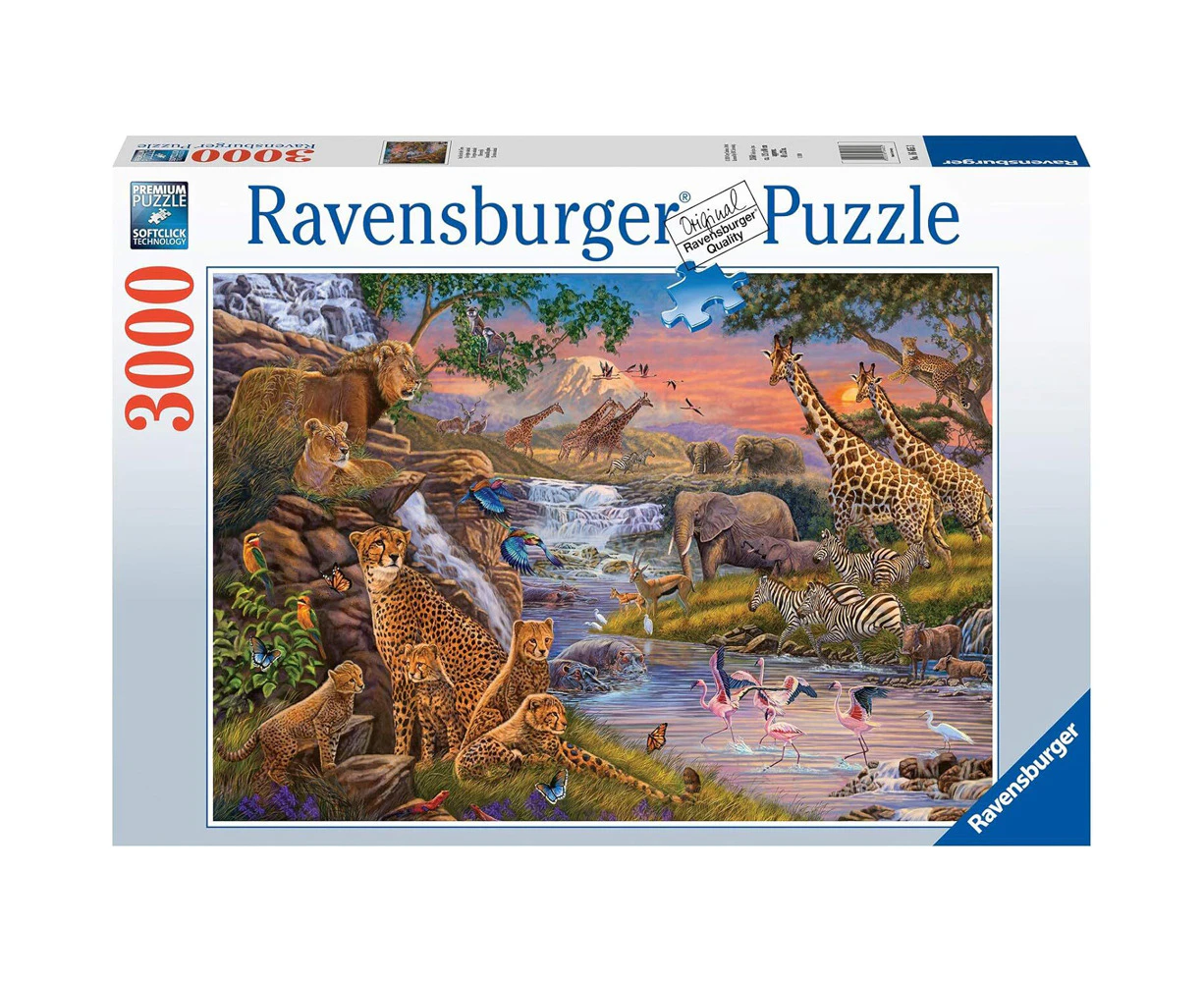 3000pc Ravensburger Animal Kingdom Family Jigsaw Puzzle Interactive Play Toy