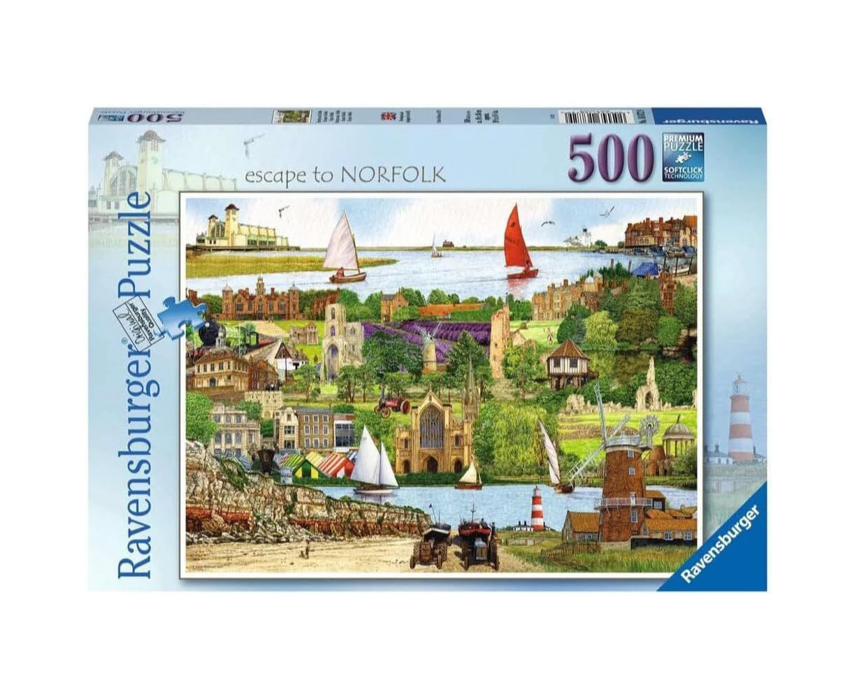 500pc Ravensburger Escape to Norfolk Family Jigsaw Themed Puzzle Play Toy