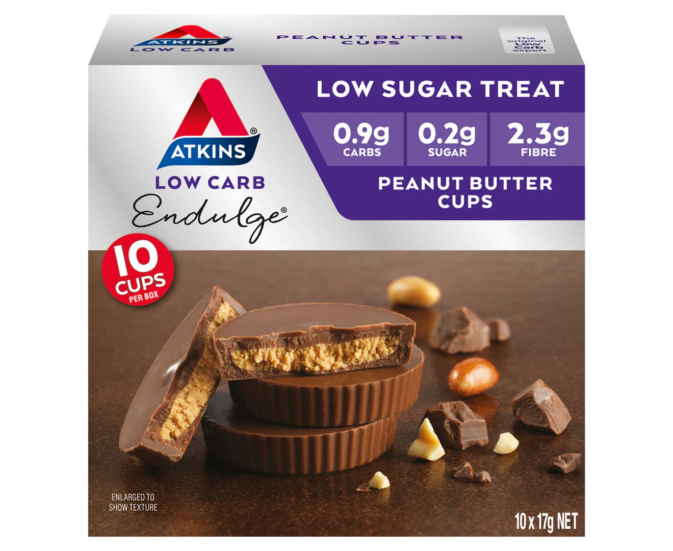 10 x Atkins Low Carb Endulge Peanut Butter Cups 17g