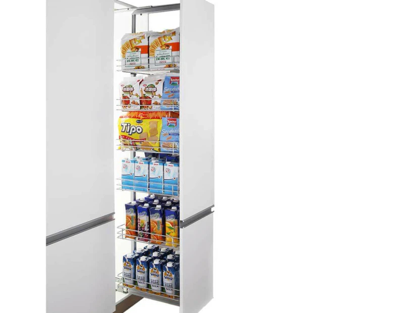 Elite Larder Pull Out Pantry - 400mm Cupboard - 1700mm-2000mm Adjustable Height