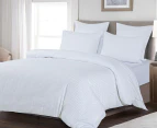 CleverPolly Premium Waffle Microfibre Quilt Cover Set - White