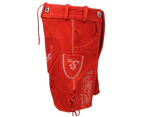 Women Lederhosen Bavarian Outfit Leather Short Red Oktoberfest Bavarian Ladies Outfit