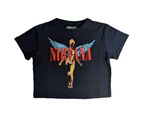 Nirvana Angelic: Ladies navy Crop Top