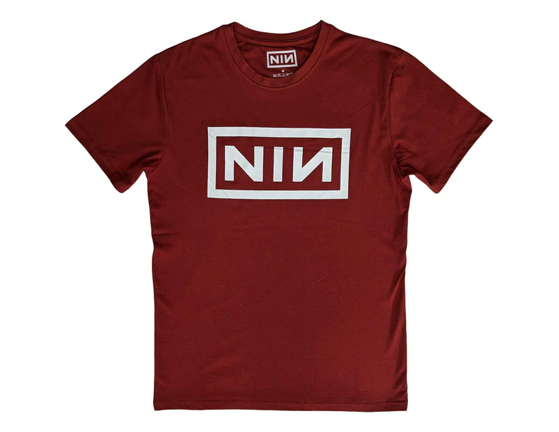 Nine Inch Nails | Official Band T-Shirt | Classic Logo (Burgundy)