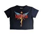 Nirvana Angelic: Ladies navy Crop Top