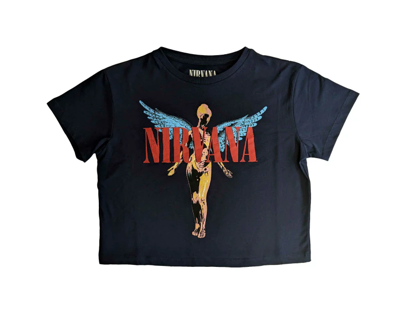 Nirvana Angelic: Ladies navy Crop Top