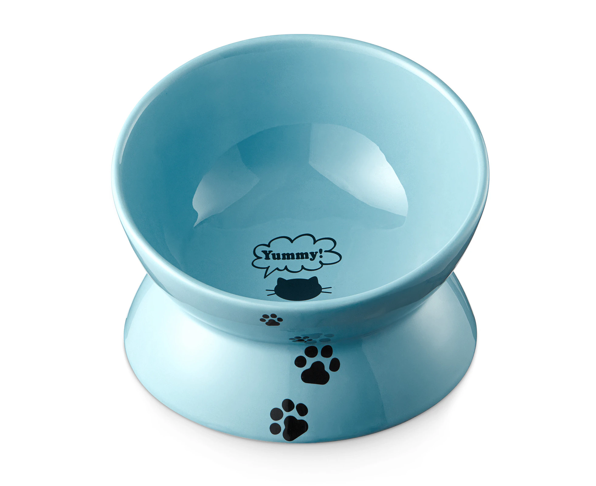 Y YHY Elevated Cat Food Bowl, Lake Blue