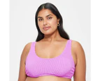 Target Crinkle Scoop Swim Bikini Top