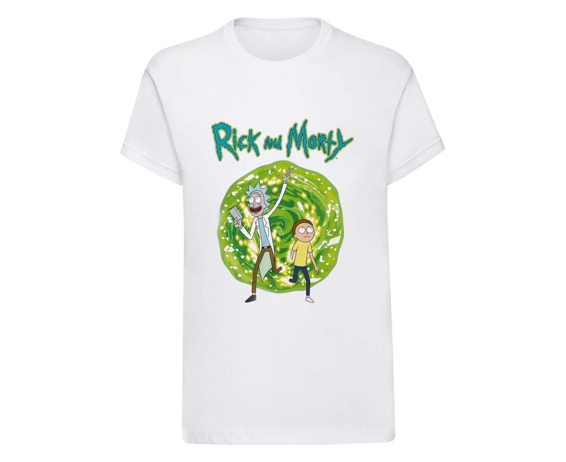 Rick And Morty Unisex Adult Portal T-Shirt (White) - HE455