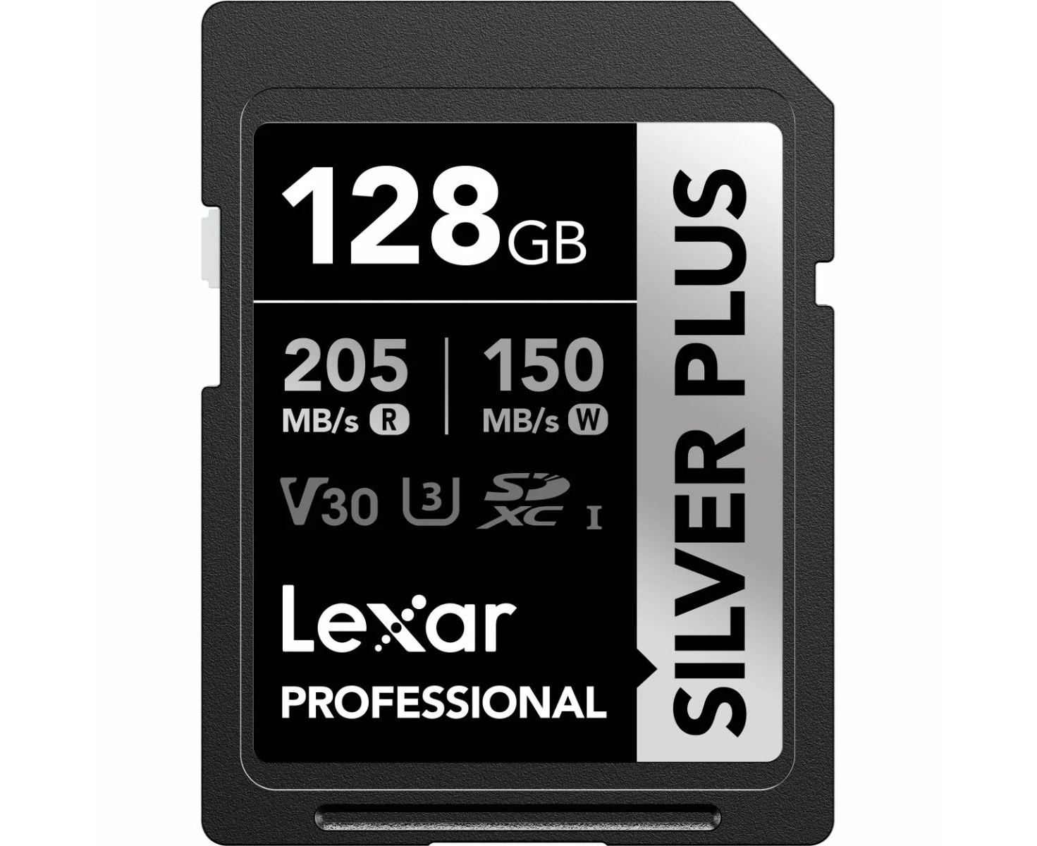 Lexar Professional 128GB Silver Plus SDXC Memory Card