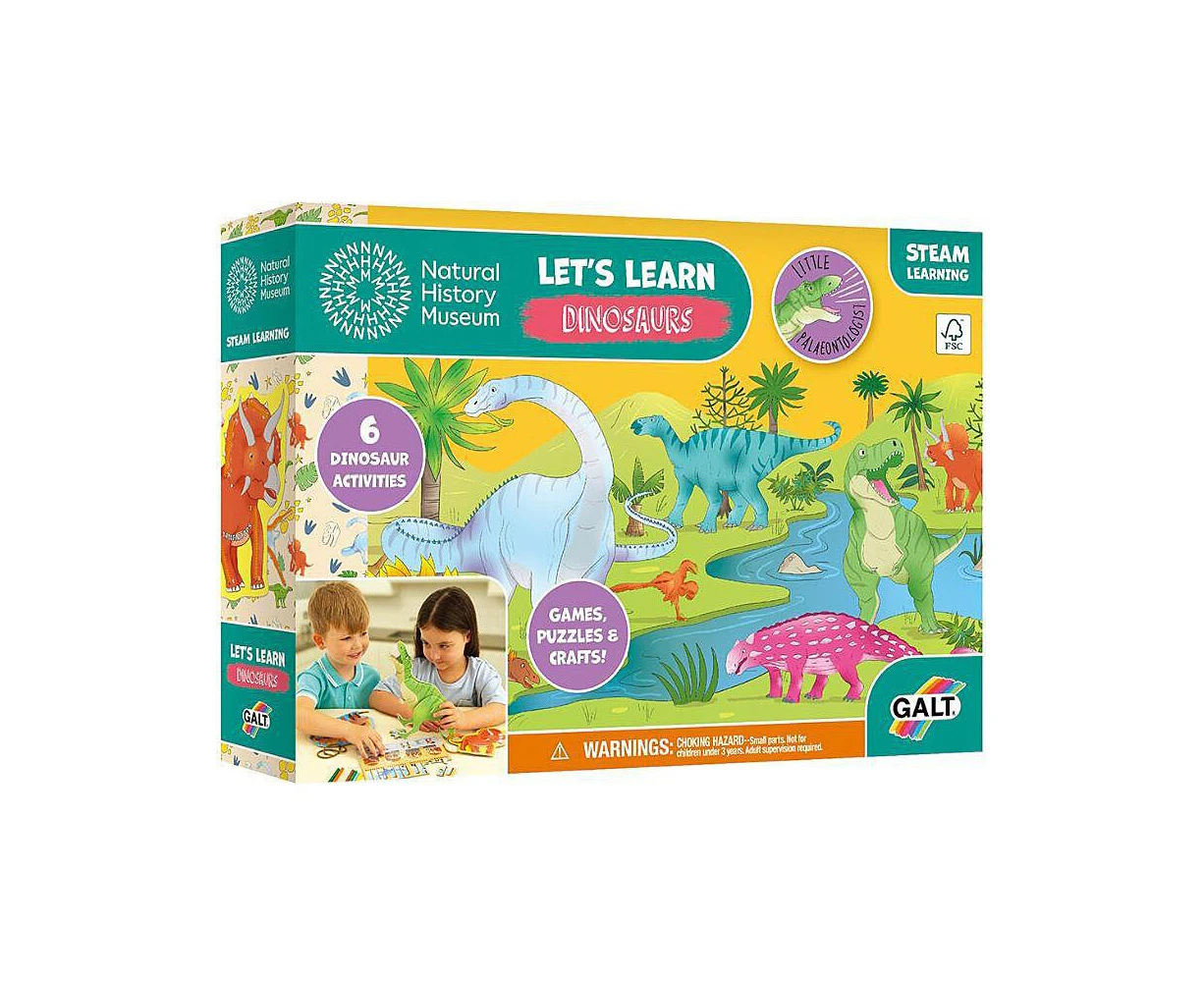 Galt Let's Learn Dinosaurs Kids/Childrens Educational Activity Set 4y+