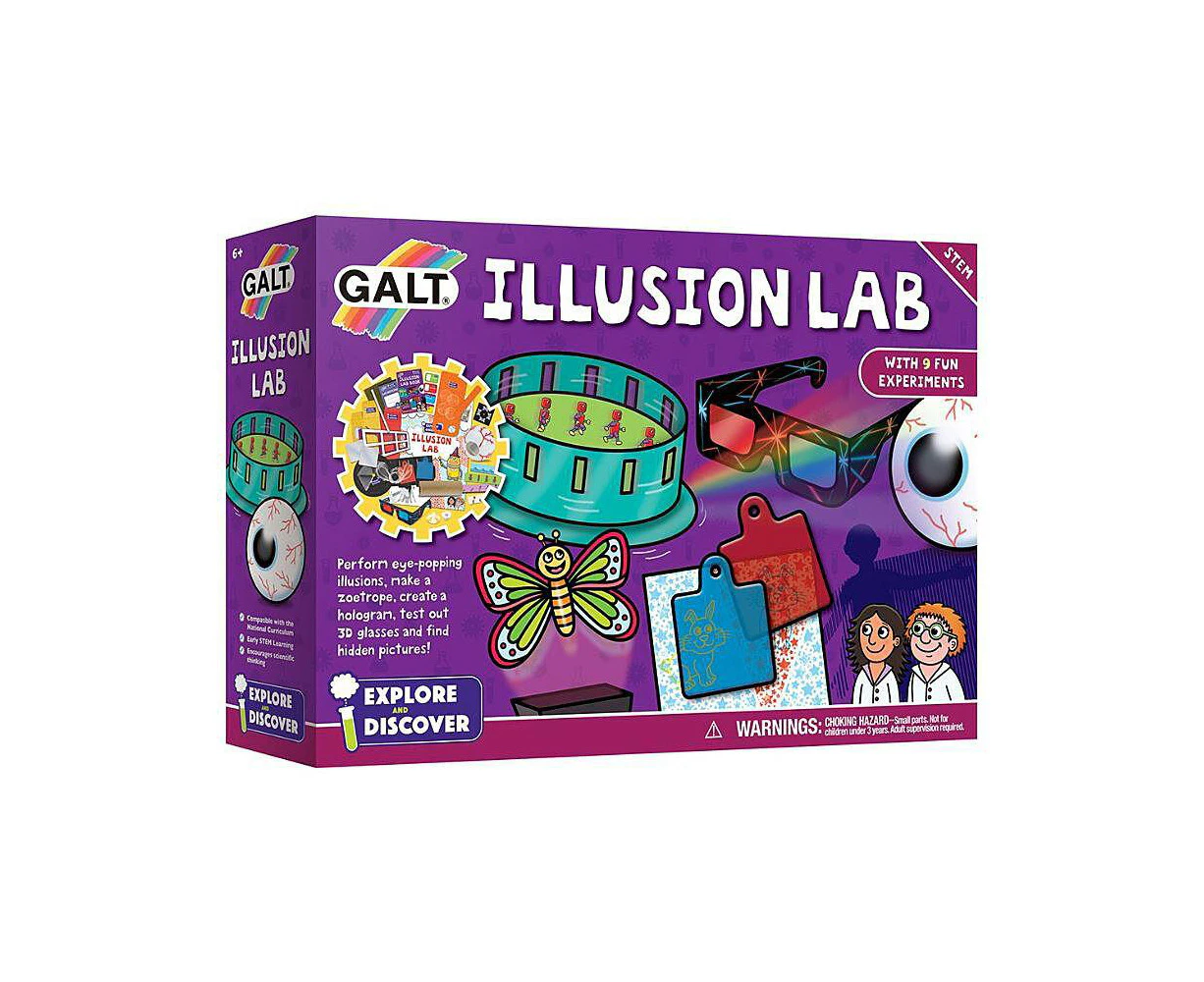 Galt Illusion Lab Kids/Childrens STEM Science/Discovery Activity Kit Playset 6y+