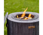 Eco Fuego Charcoal Coloured Finish Outdoor Garden Wax Candle Fire Pit Set