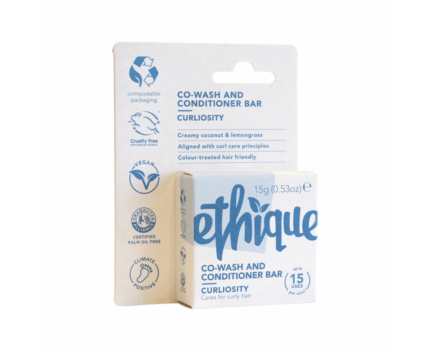 Ethique Bar Co-Wash and Conditioner Curliosity (Cares For Curly Hair) 15g