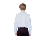 SKY BLUE Girls Peter Pan Collar Long Sleeve School Shirt with two button Adjustable Cuff