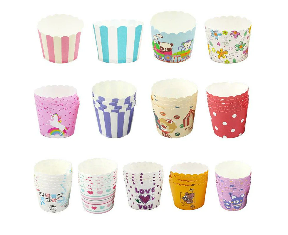 500pcs Colorful Cupcake Muffin Baking Cups Greaseproof Nonstick Paper Liners