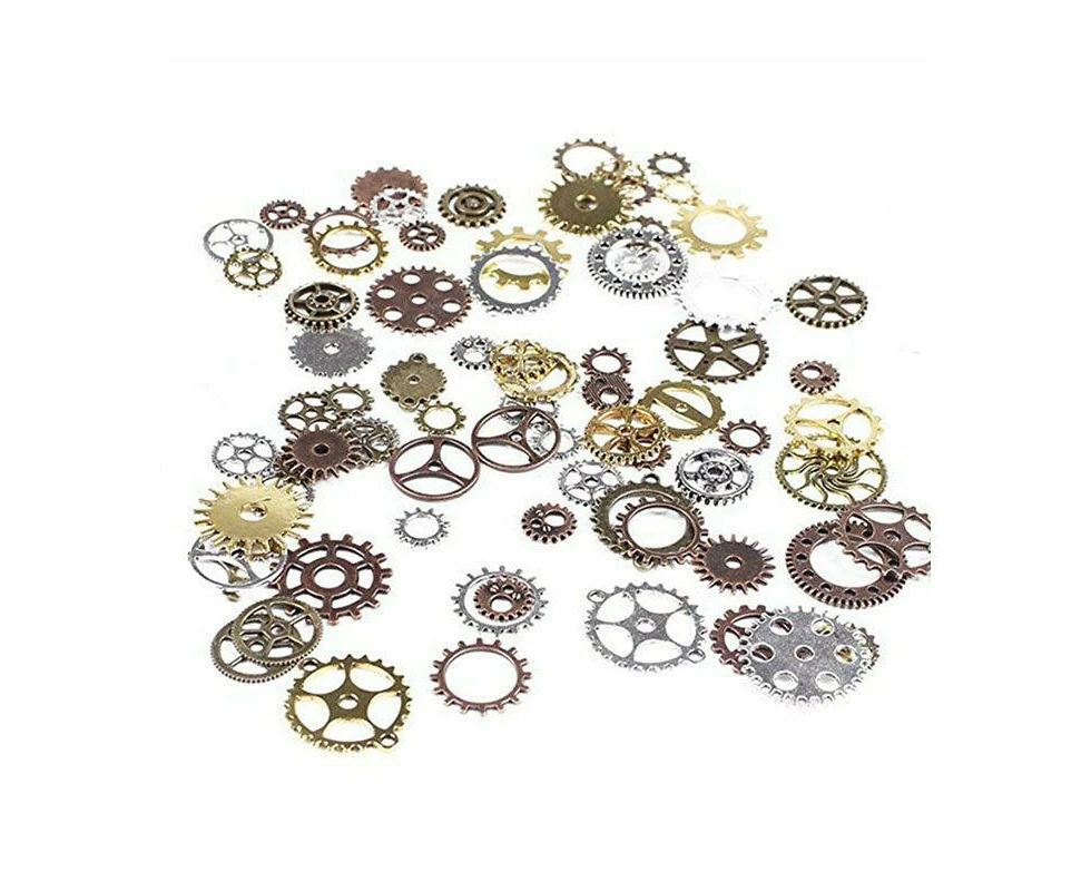 100G Assorted Gears Steampunk Cogs Gears Pendants Clock Wheels Gear Mix Diy Craf