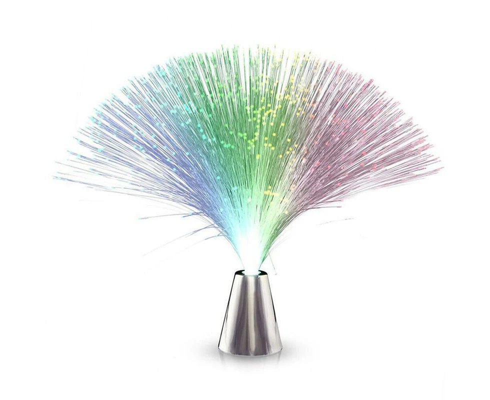 LED Mix Colour Changing Fibre Optic Lamp Crystal Mood Night Light Decor