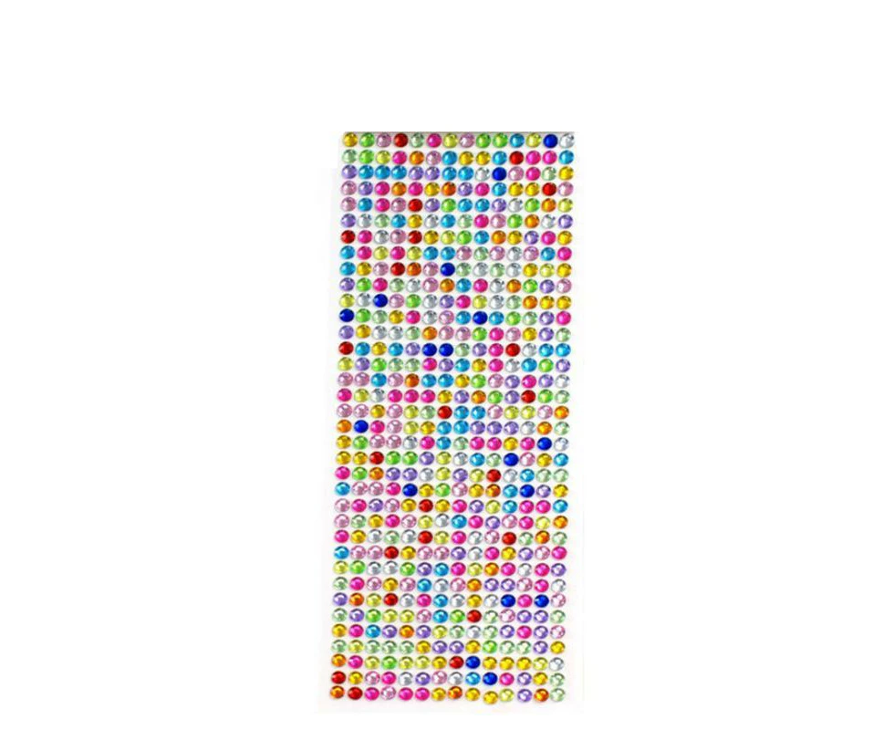 504Pcs Self-Adhesive Acrylic Rhinestone Sticker Decals 6mm