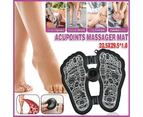 Black Rechargeable Ems Bioelectric Acupoints Massager Mat Foot Stimulator Au