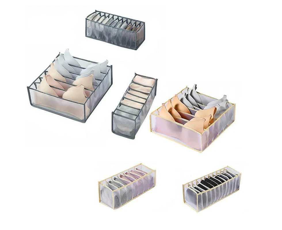 Foldable Drawer Organiser 1-3PCS 3Sizes 2Colours Wardrobe Storage Box