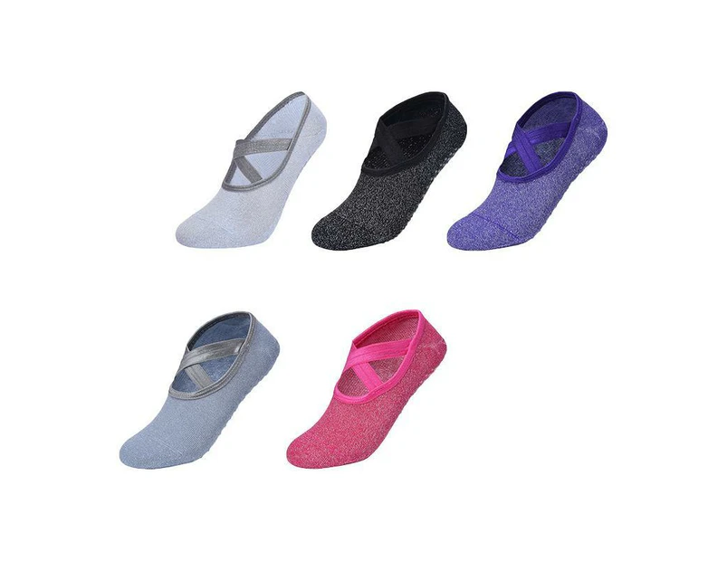 Yoga Socks Non Slip Pilates Massage Ballet Socks with Grip Exercise Cotton Gym