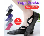 Yoga Socks Non Slip Pilates Massage Ballet Socks with Grip Exercise Cotton Gym