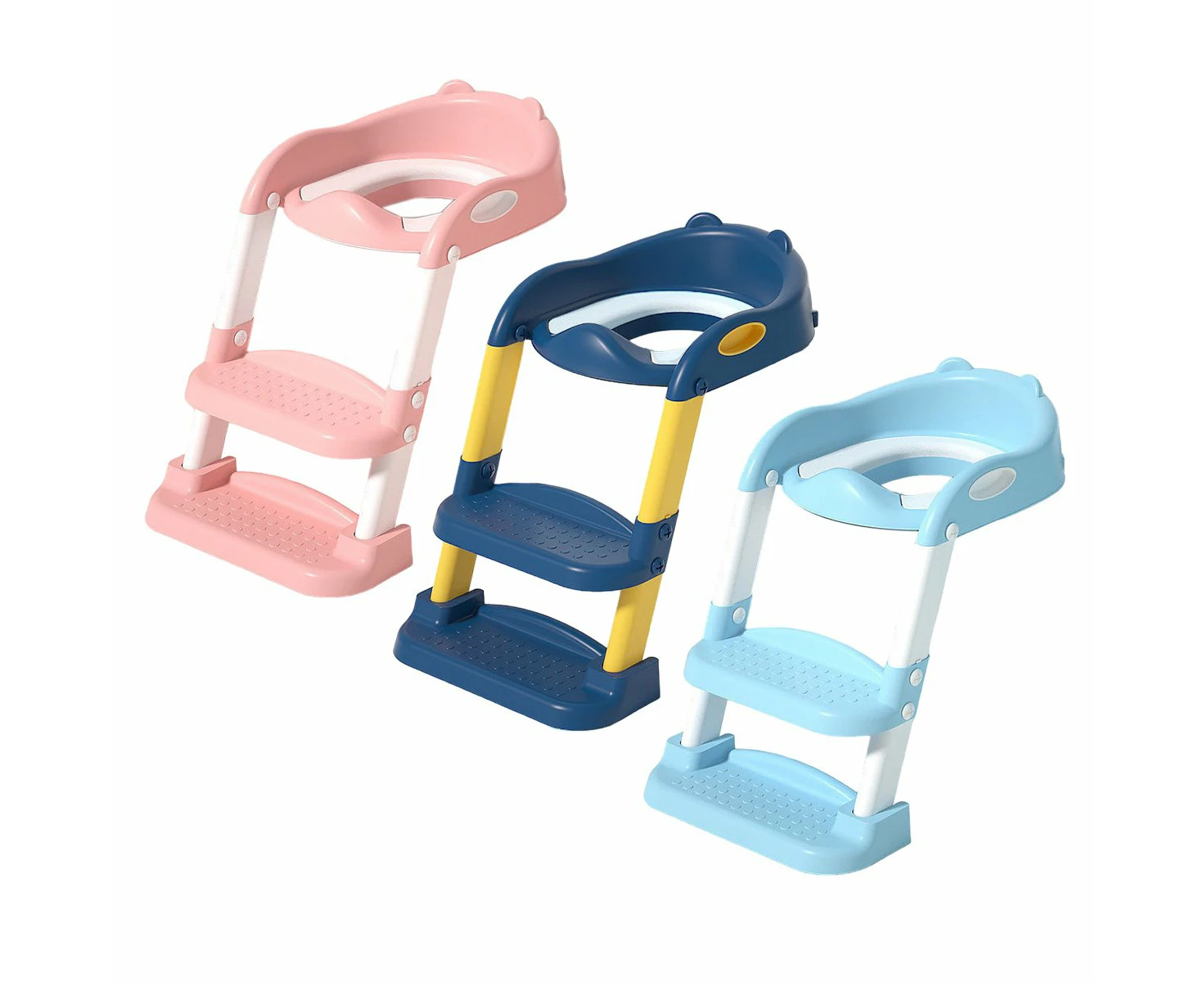 Potty Trainer Toilet Seat Chair Kids Toddler With Ladder Step Up Training Stool