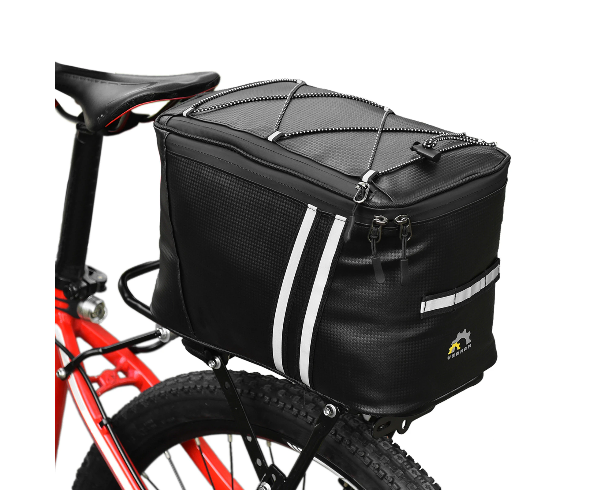 Water Resistant Bike Rack Bag with Thermal Insulation Compartment Bicycle Bag Bike Trunk Bag