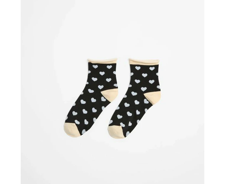 Quarter Crew Heart Socks - AC-Lab