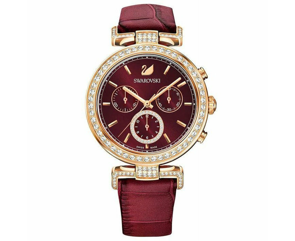 Swarovski 5416701 Era Journey Dark Red Rose-Gold Tone PVD Women's Watch