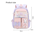 Girls Backpack Elementary School, Bunny Backpack for girls Cute Kids Laptop Bag Kindergarten Preschool Bookbag