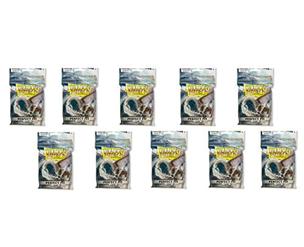 10 Packs Dragon Shield Perfect Fit Clear Inner Sleeves Standard Size 100 ct