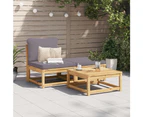 3 Piece Garden Lounge Set with Cushions Solid Wood Acacia