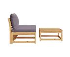 3 Piece Garden Lounge Set with Cushions Solid Wood Acacia