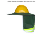 HardHat Sunshade with Reflective Strip Wide Brimmed NeckProtections for Helmets - Black