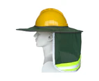 HardHat Sunshade with Reflective Strip Wide Brimmed NeckProtections for Helmets - Black