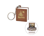 Folding Castle Book Keychain Castle Pendant Keychain Children's Party Gift - Brown