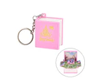 Folding Castle Book Keychain Castle Pendant Keychain Children's Party Gift - Brown