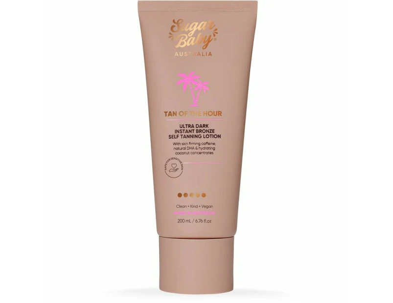 Sugar Baby Tan Of The Hour Ultra Dark Instant Bronze Self Tanning Lotion 200ml