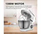 ADIVO 1300W Electric Stand Mixer 6 Speed 5L Kitchen Timer LED Whisk Cake Bowl