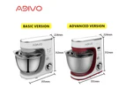 ADIVO 1300W Electric Stand Mixer 6 Speed 5L Kitchen Timer LED Whisk Cake Bowl