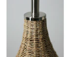 Rustic Charm, Hemp Rope Floor Lamp - Natural Linen Shade, 1300mm High, PL0141