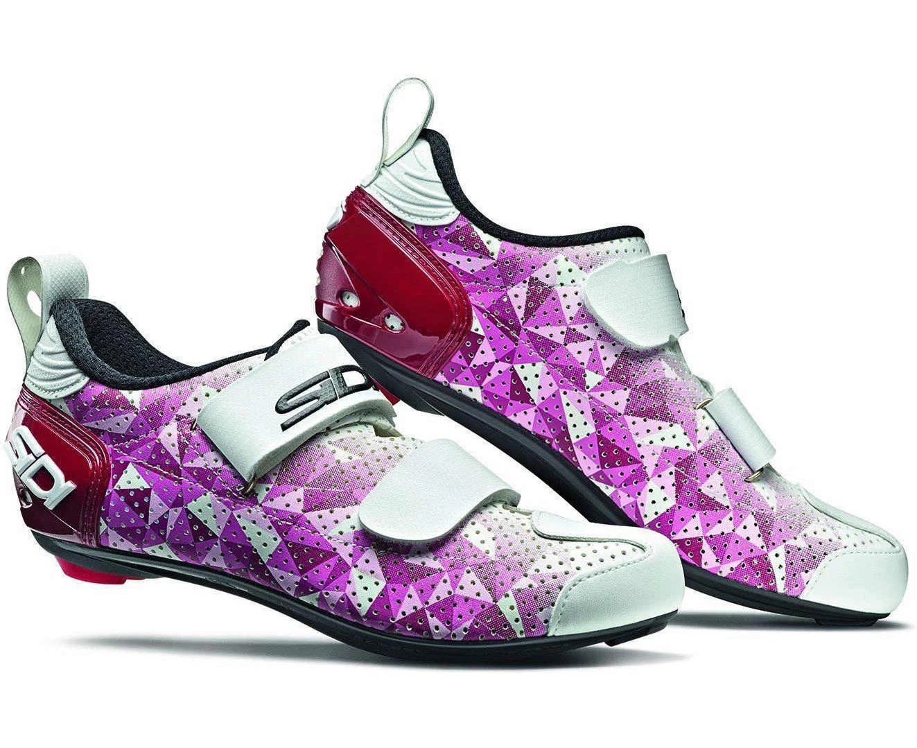 Sidi T-5 Air Carbon Composite Womens Triathlon Bike Shoes Rose/Jester Red/White