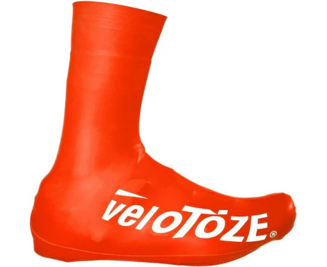 veloToze Tall 2.0 Road Bike Shoe Covers Red - Red