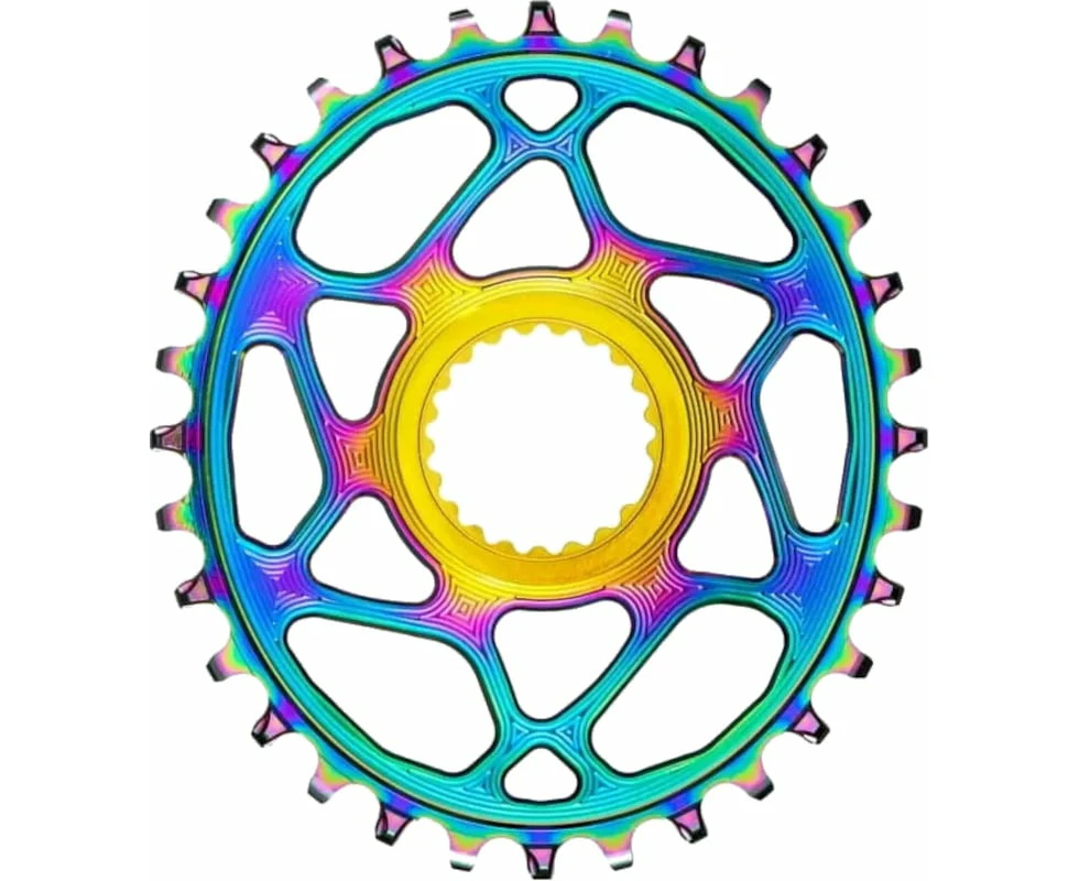 absoluteBLACK Oval XTR M9100 34T DM Narrow Wide Chainring PVD Rainbow