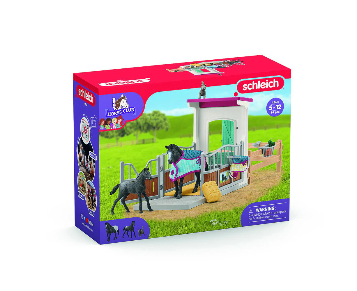 Schleich Kids/Childrens Toy Replica Figurine Horse Box with Mare And Foal 5y+