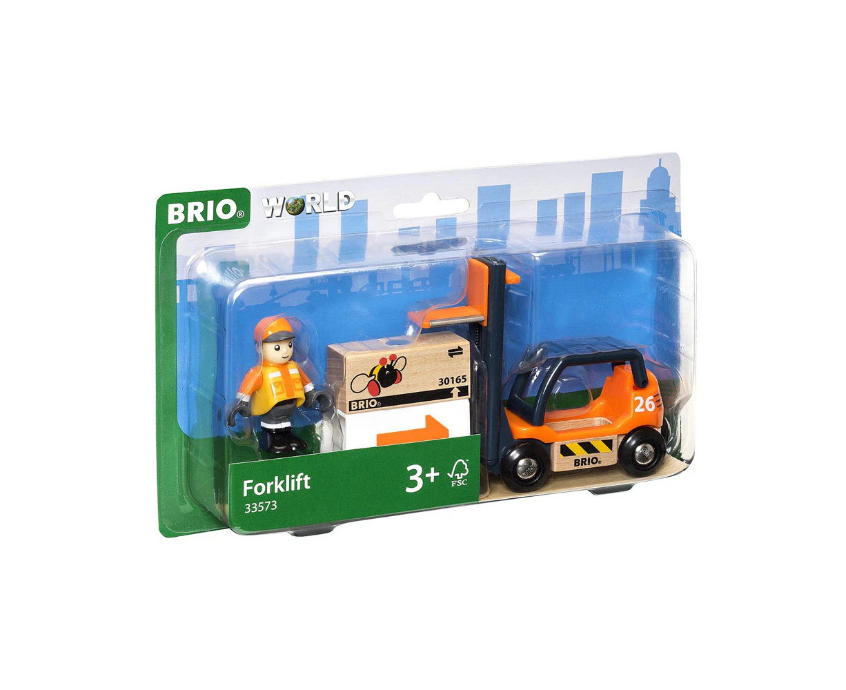 4pc Brio Forklift Kids/Childrens Pretend Play Interactive Toy Toy Playset 3y+