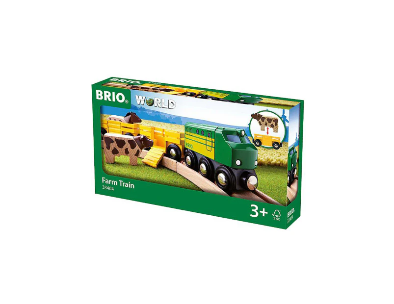 5pc Brio Farm Train Kids/Childrens Pretend Play Interactive Toy Playset 3y+